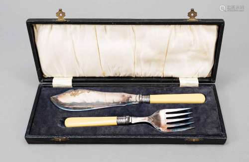 Two-piece fish serving set, England