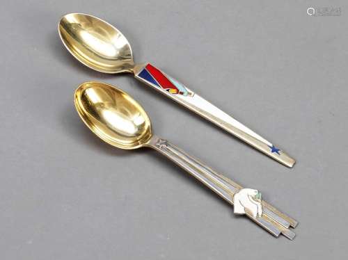 Two Christmas spoons, Denmark, 1943