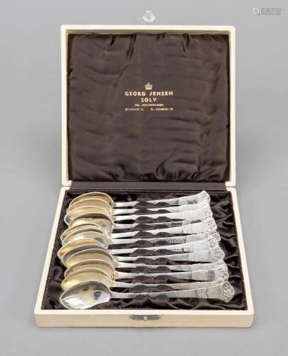 Twelve coffee spoons, Denmark, 1920