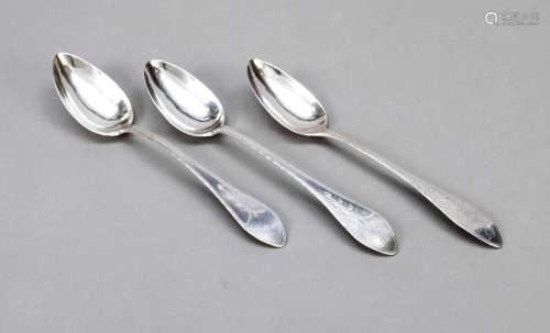 Six spoons, Denmark, 1803, hallmark