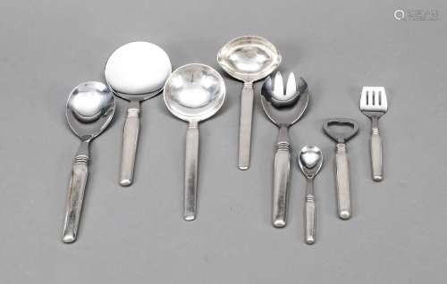 Eight serving pieces, Denmark, mid-