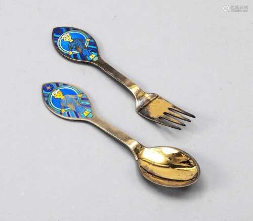 Christmas fork and spoon, Denmark,