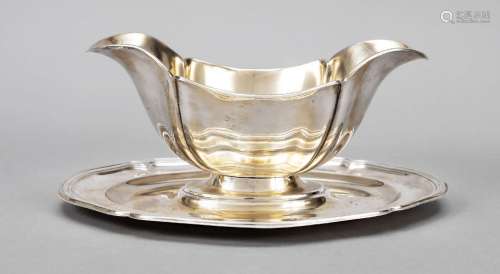 Gravy boat with solid saucer, Germa