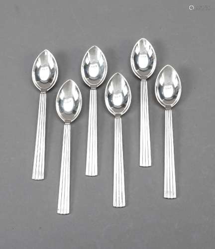 Six demitasse spoons, Denmark, mark