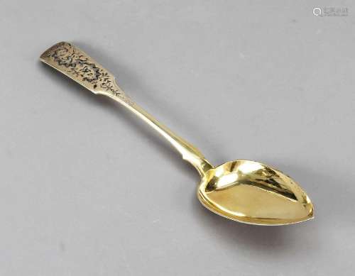 Large serving spoon, hallmarked Rus