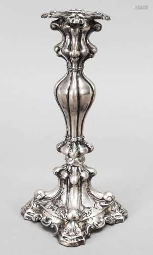 Candlestick, c. 1900, silver tested