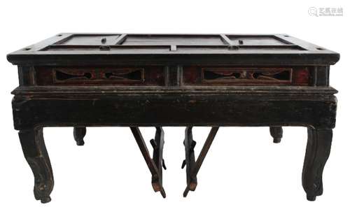 Chinese Black Lacquer Folding Table