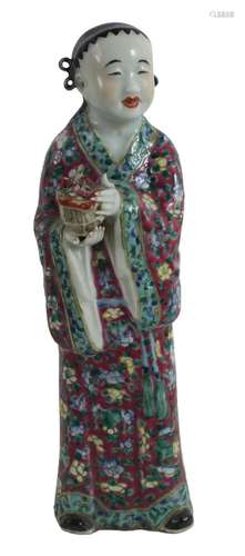 Chinese-Export Porcelain Servant Girl