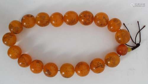 Southeast Asian Amber-Like Beaded Necklace