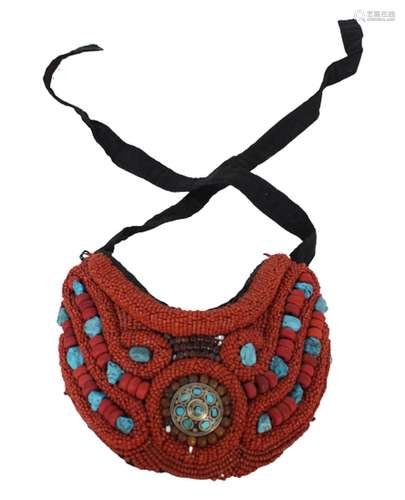 Southeast Asian Beaded& Turquoise Collar