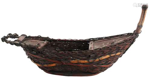 Japanese Boat-Form Flower Basket