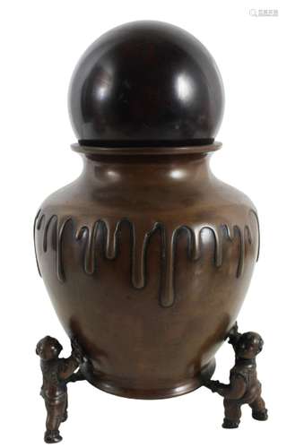 Chinese Patinated Bronze Vase