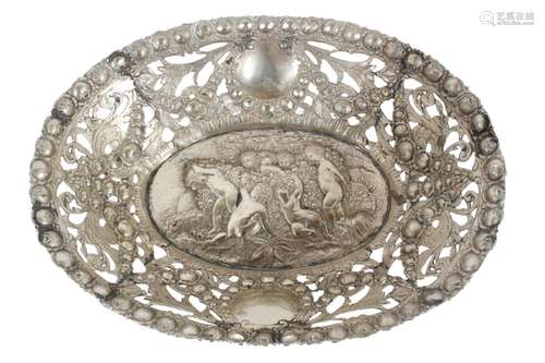 Continental Silver Repousse Breadbasket