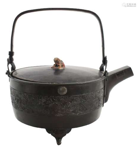 Chinese Patinated Bronze Cooking Vessel