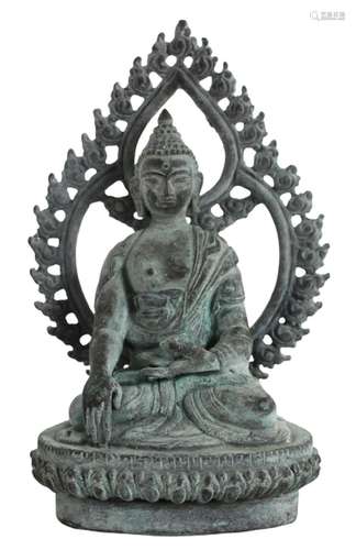 Chinese Patinated Bronze Bodhisattva