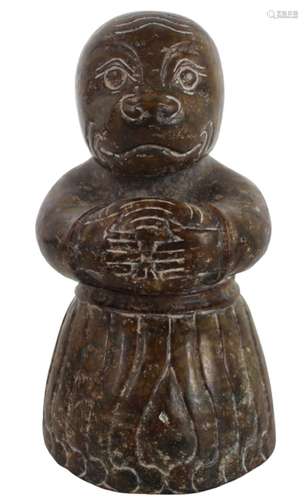 Chinese Jade Monkey Dressed as a Priest