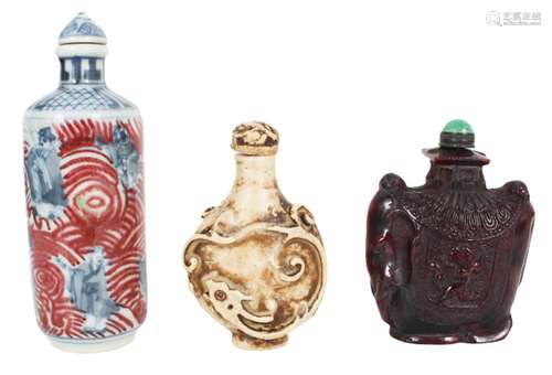 Three Chinese Snuff Bottles