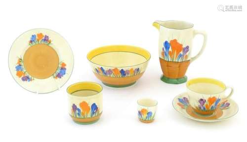 A quantity of Clarice Cliff early morning / breakfast wares ...