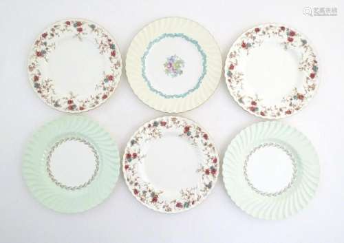 Six Minton plates to include three in the pattern Ancestral ...