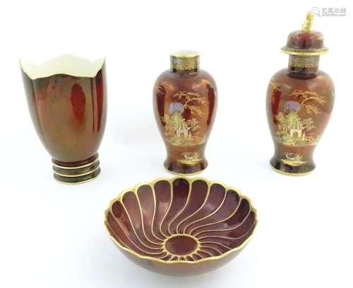 Four items of Carlton Ware in the pattern Rouge Royale to in...
