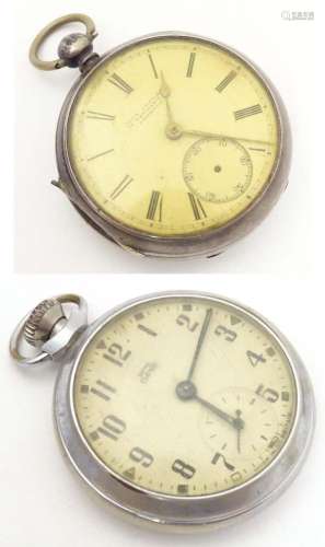 A Victorian silver pocket watch hallmarked Chester 1871, the...
