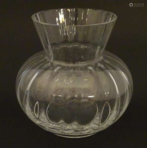 A French glass vase signed   Daum France   Approx 7" hi...