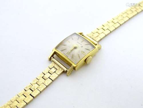 A ladies Convair wristwatch with 18ct gold case and 9ct gold...