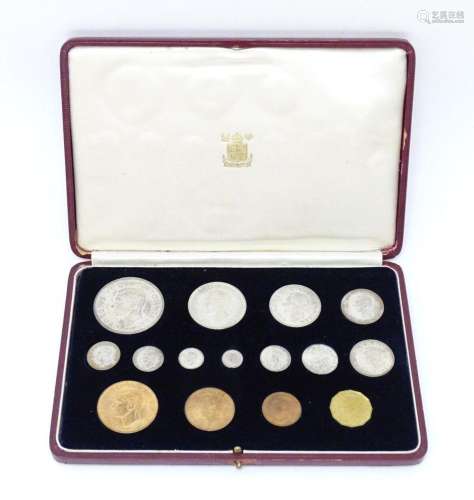 Collectors Coins: A cased set of George VI 1937 specimen coi...