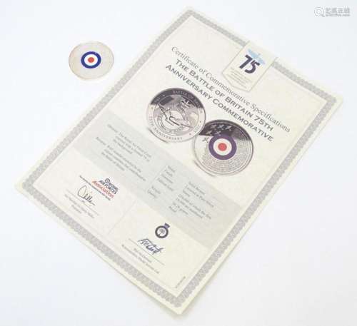 A Battle of Britain 75th Anniversary Commemorative coin, Lon...