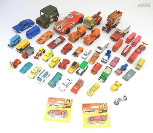 Toys: a quantity of assorted 20thC scale model cars / vehicl...