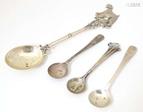 A Dutch .835 silver teaspoon, the handle surmounted by image...