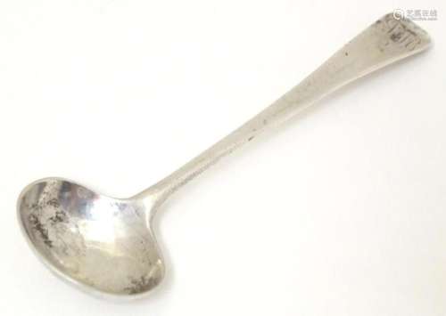 A Geo III silver Old English pattern salt spoon, hallmarked ...