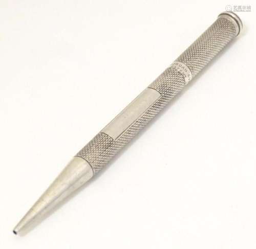 A Mordan Everpoint Patent 179005 silver pencil with engine t...