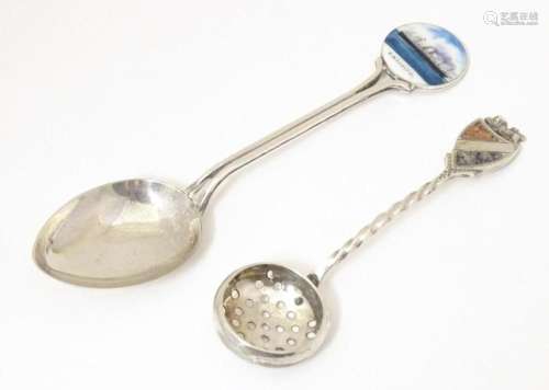 A Victorian silver miniature sifter spoon hallmarked Birming...