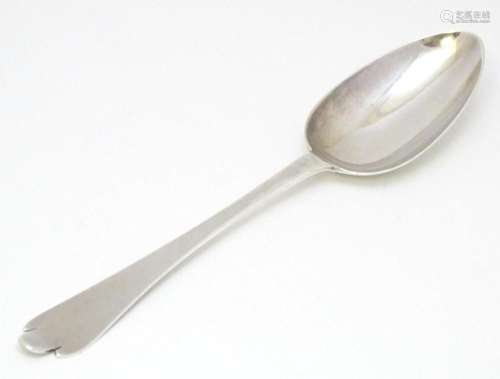 A Geo III silver trefid spoon, hallmarked London 1792, maker...