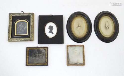 A quantity of Victorian and later daguerreotype / ambrotype ...