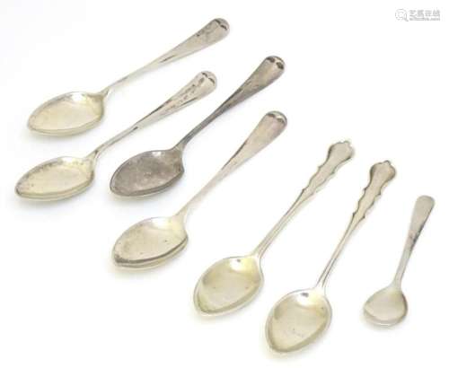 A set of four silver teaspoons hallmarked Sheffield 1932, ma...