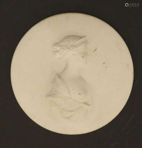 A KPM Berlin bisque portrait medallion, depicting Princess L...
