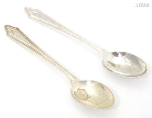 Masonic / Freemasonry interest: A pair of silver teaspoons w...