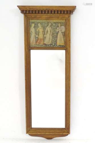 A mid to late 20thC Italian pier style mirror, of rectangula...