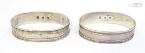 Scandinavian silver: Two .830 Norwegian silver napkin rings ...
