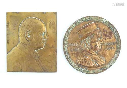 A late 19th / early 20thC copper medal / medallion designed ...