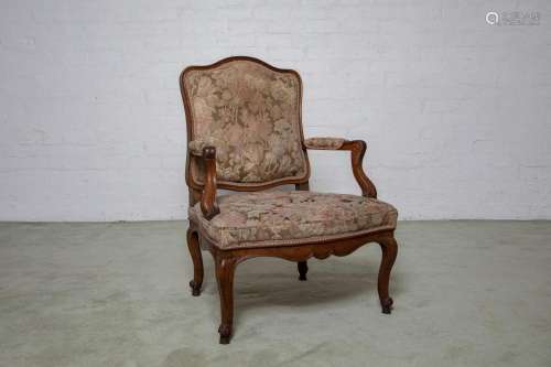 A Classic louis XV period fruitwood fauteuil, French circa 1...