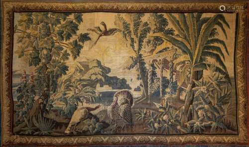 A Large and very beautiful Chinoiserie Aubusson Verdure tape...