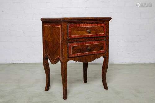 A small faux-bois painted commode, Italian circa 1770