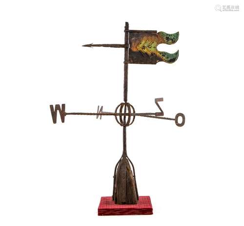 A painted iron and copper weather vane, Dutch 18th century