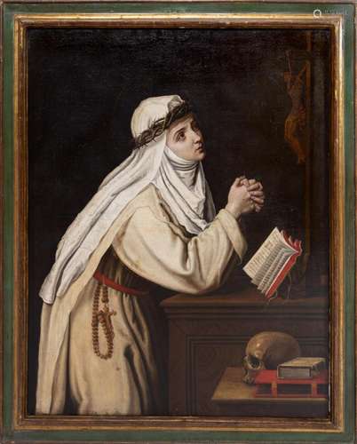 Italian school 17th century St Catherine at prayer