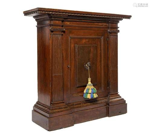 A Neo-classical dark walnut single-door cabinet,Italian 17th...