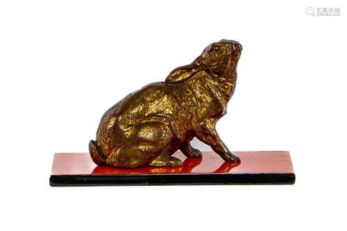 A gilt-bronze anamalier figure of a rabbit,French circa 1880