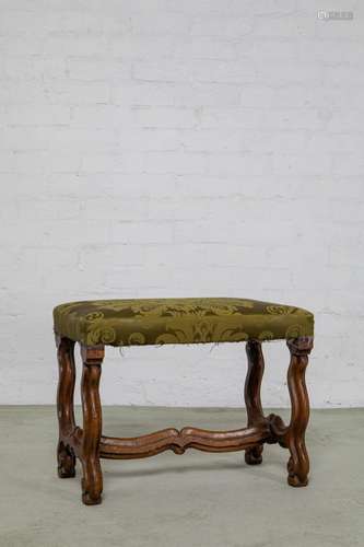 A Louis XV walnut stool,French circa 1770